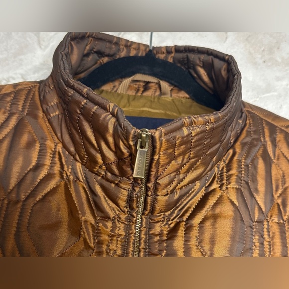 Land’s End | Women’s Copper Tone Quilted Zipper Jacket w/Primaloft, Size L - Picture 3 of 16